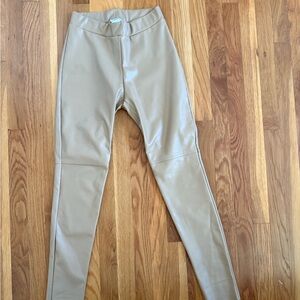 Wolford Tan Faux Leather Leggings